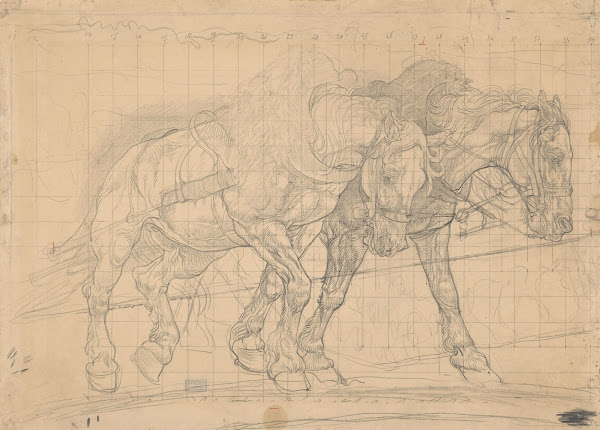 Twee trekkende paarden 1880 1911