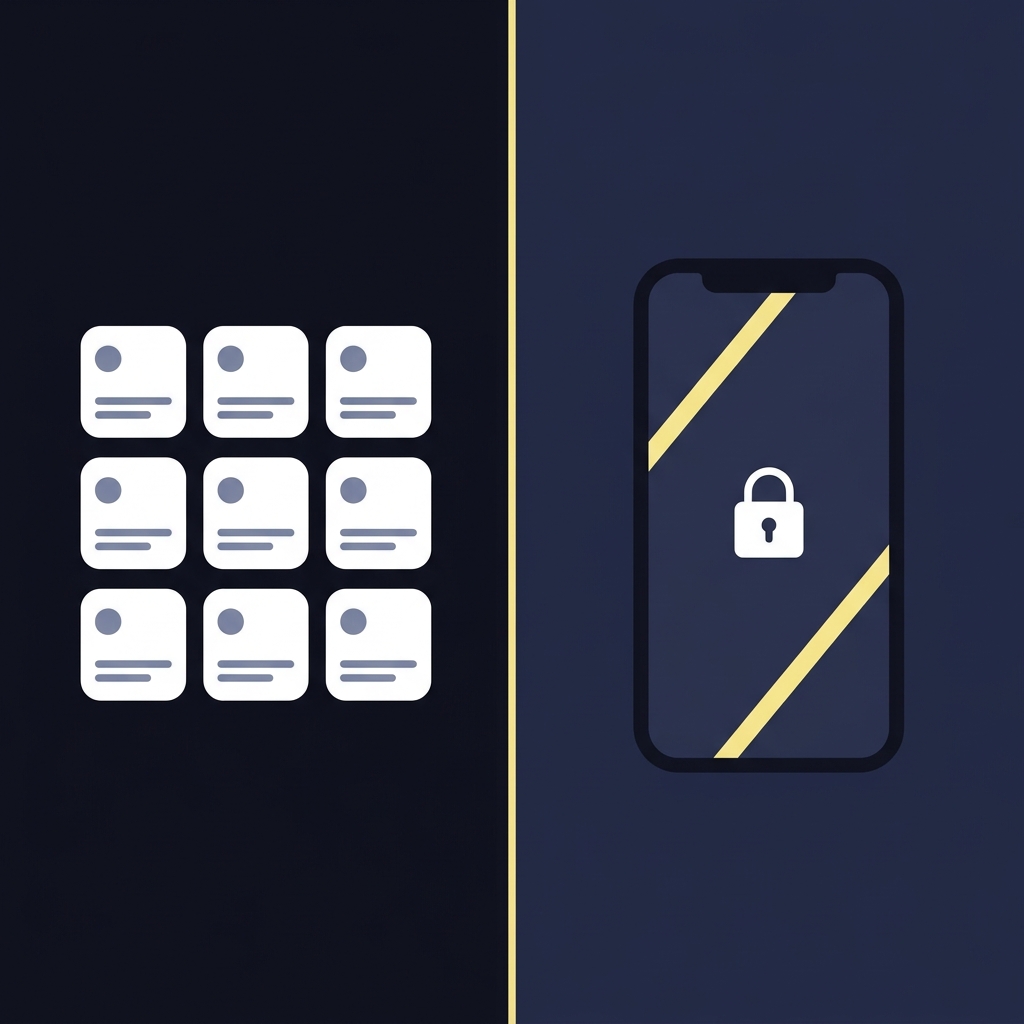 Minimalist 2D vector split screen showing a daily fantasy contest interface on the left and a locked blocked sportsbook app screen on the right illustrating georgia betting apps