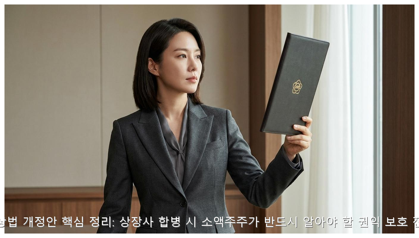 K-상법 개정안 핵심 정리: 상장사 합병 시 소액주주가 반드시 알아야 할 권익 보호 전략 핵심 안내 및 분석 인포그래픽 (5)