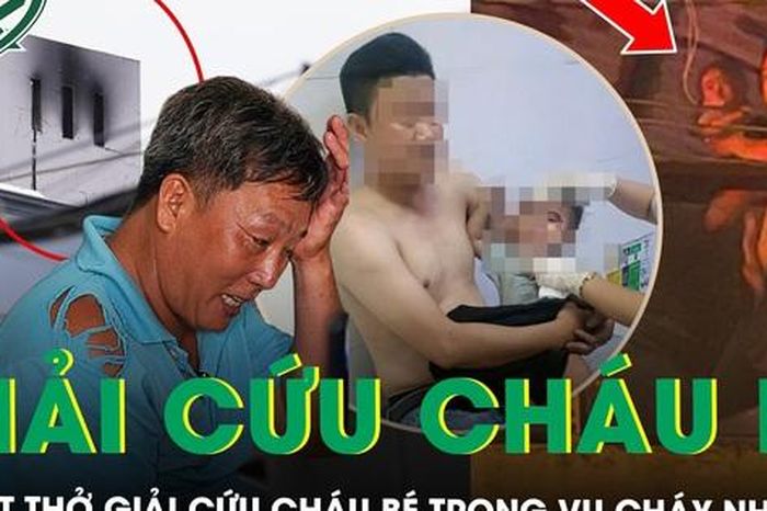 Khoảnh khắc nghẹt thở thả cháu bé từ lầu cao xuống, giải cứu thành công trong vụ cháy nhà trọ ở TP.HCM - Báo Sức Khỏe &amp; Đời Sống