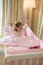 Bedding set for a baby crib 6 el Twins Belle pink