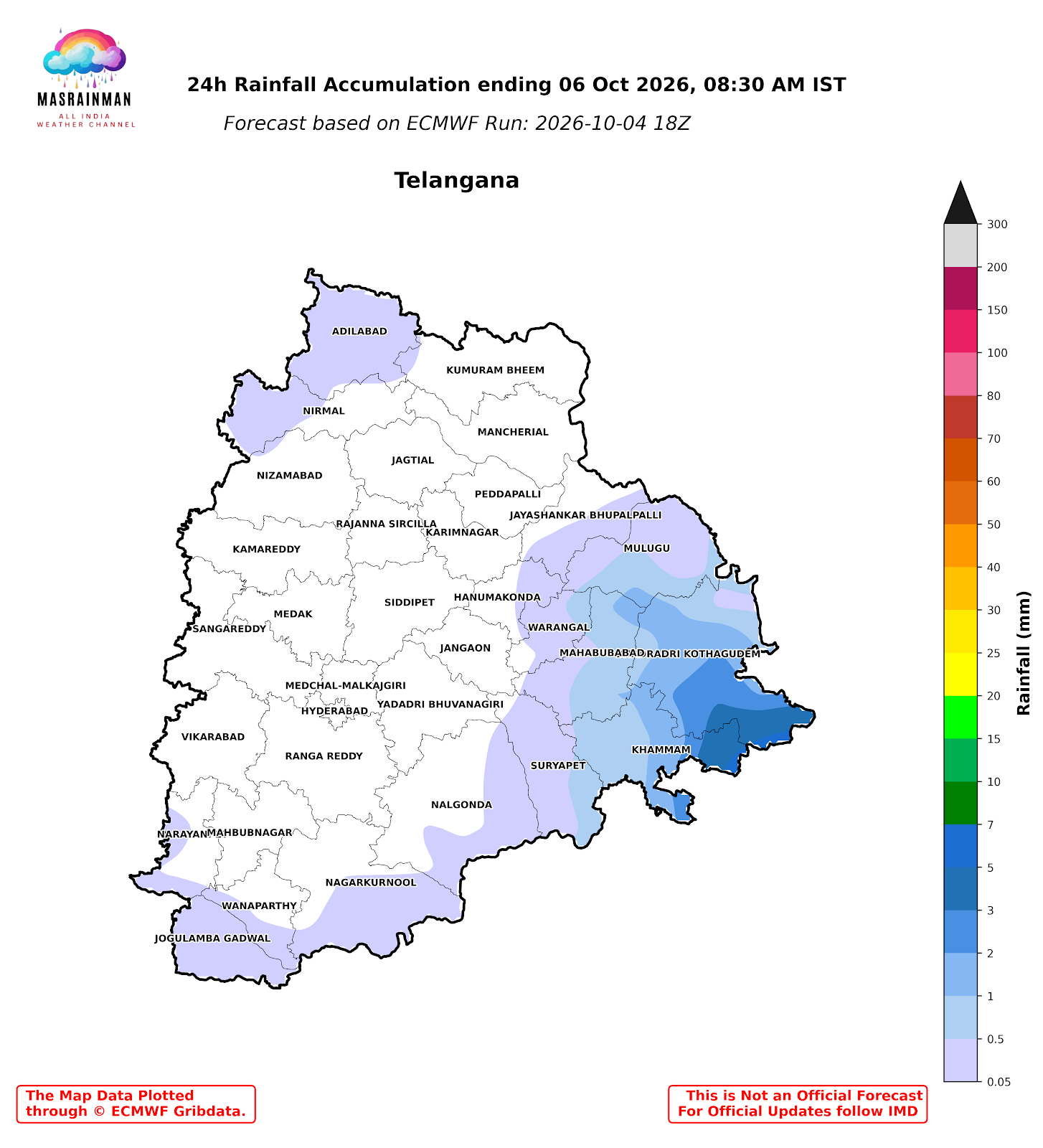Telangana - MasRainMan Weather