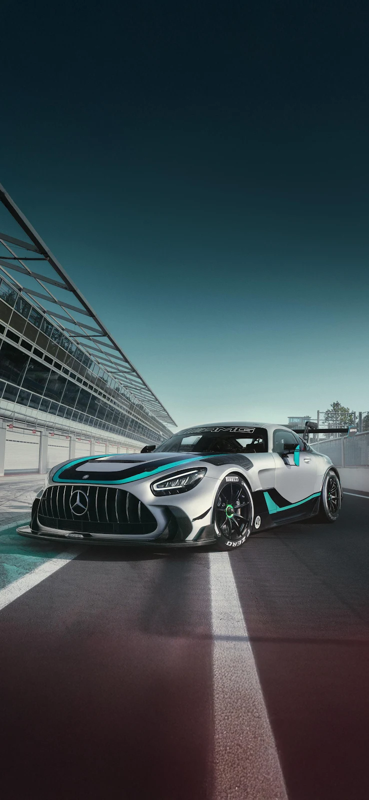 Mercedes-AMG GT3 Race Car - Motorsport Photography 2K iPhone Wallpaper (1908x4136)