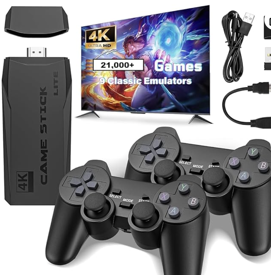 Wireless 4K Ultra HD Retro Video Game Stick