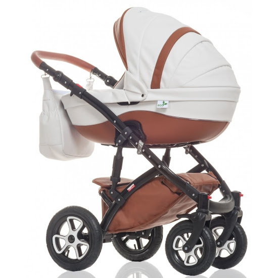 Коляска 2 в 1 Broco Eco 03 коричневый