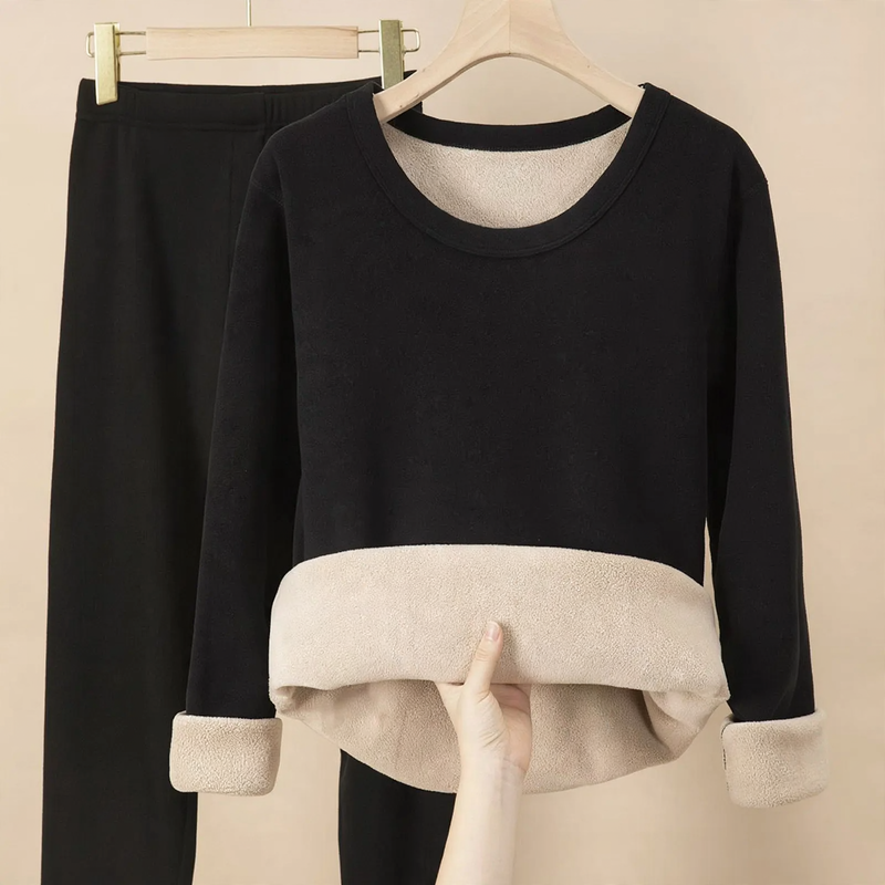 Thermal set, lined, lamb fleece imitation, for men and women