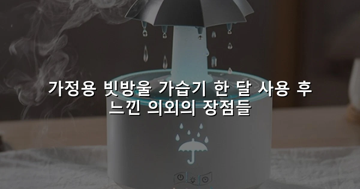 가정용 빗방울 가습기 한 달 사용 후 느낀 의외의 장점들