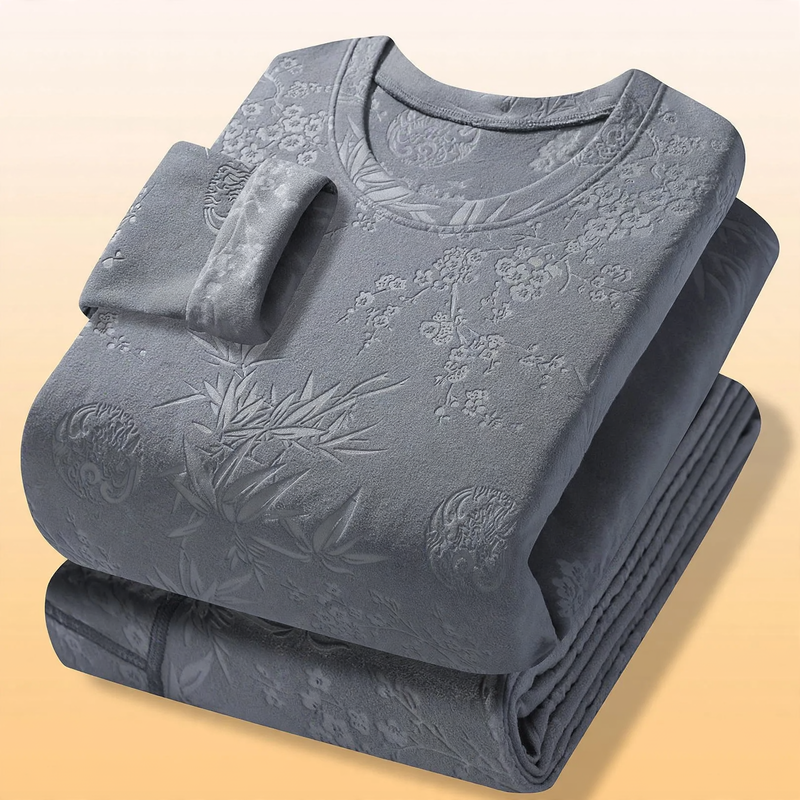 Men's Thermal Set, Lined, with Embossed Pattern