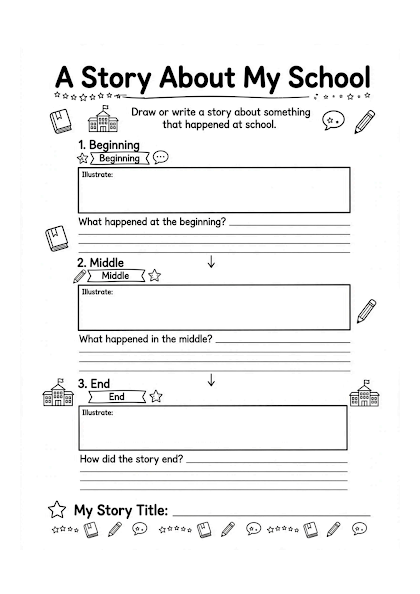 A Story About My School Worksheet