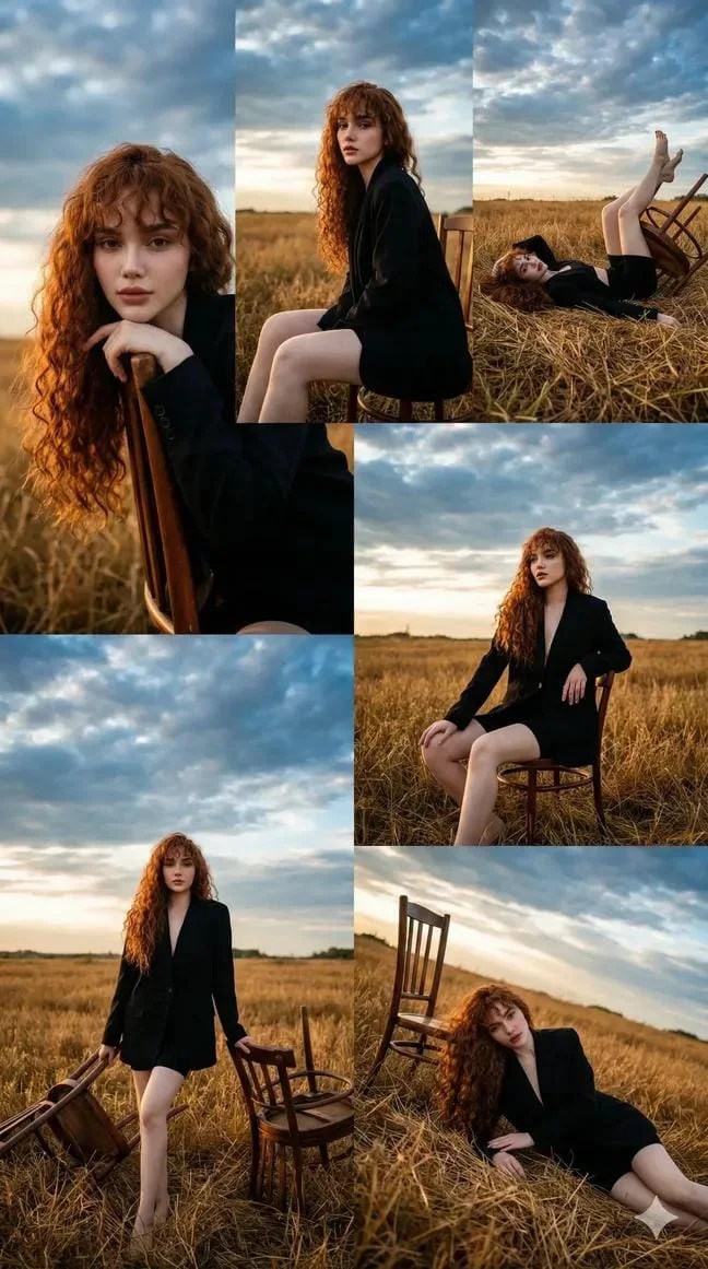 Editorial de moda: Pradera y sillas