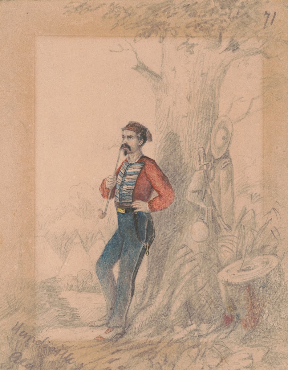 First Lieutenant William Urlan Company B Camp at Huntsville Alabama 1862 1862