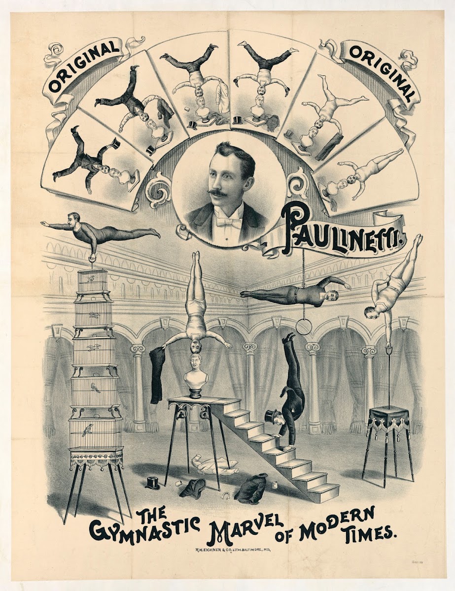 Original Paulinetti The Gymnastic Marvel Of Modern Times 1890