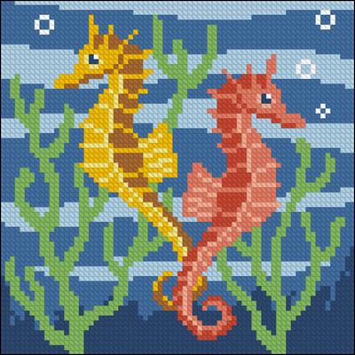CMP 330063 Pillow Seahorses