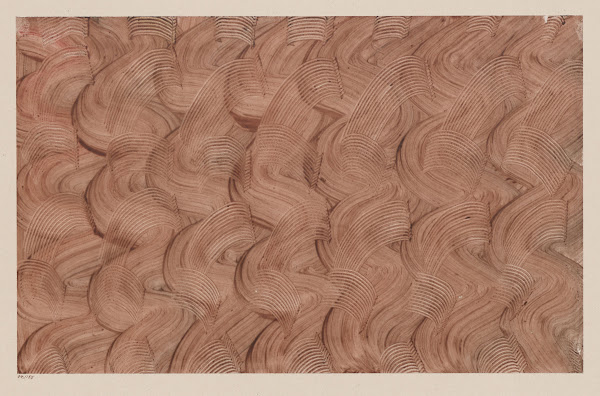 Kleisterpapier mit Verdrängungsdekor Erste Versuche 1900