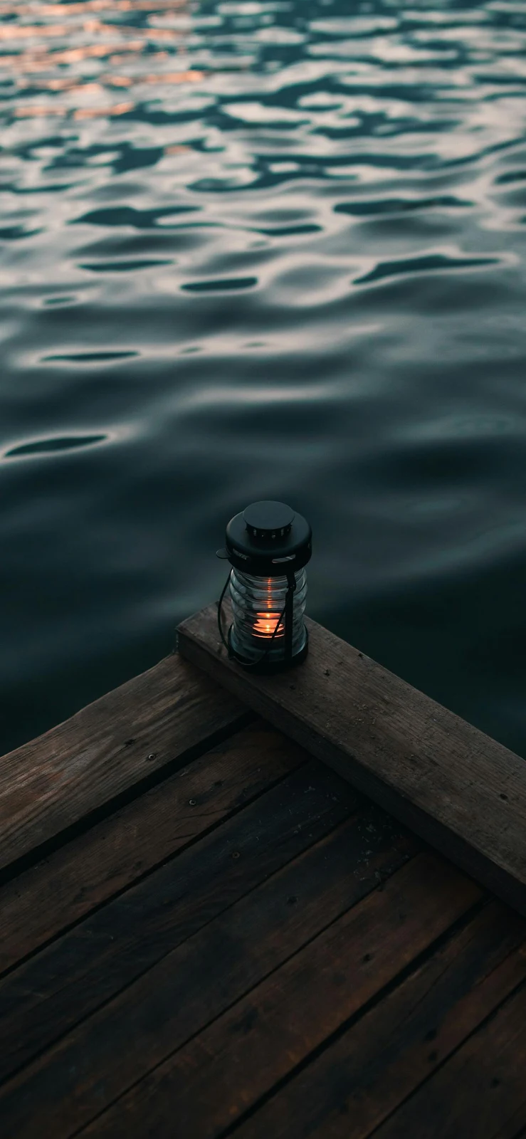 Lantern On A Wooden Dock - Outdoor Photography Full HD iPhone Wallpaper (1384x2998)