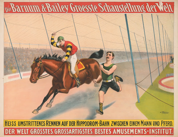 Die Barnum  Bailey groesste schaustellung der welt Heiss umstrittenes Rennen auf