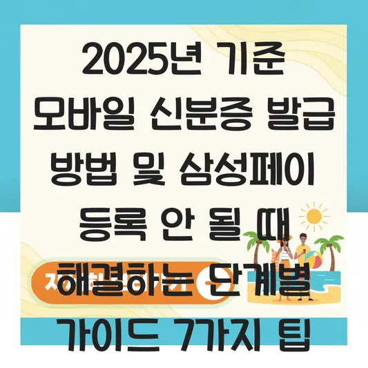 모바일 신분증 발급 방법 및 삼성페이 등록 안 될 때 해결하는 단계별 가이드 대표 이미지