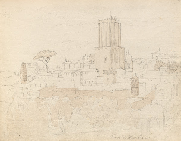 Album with Views of Rome and Surroundings Landscape Studies page 47a  Torre del