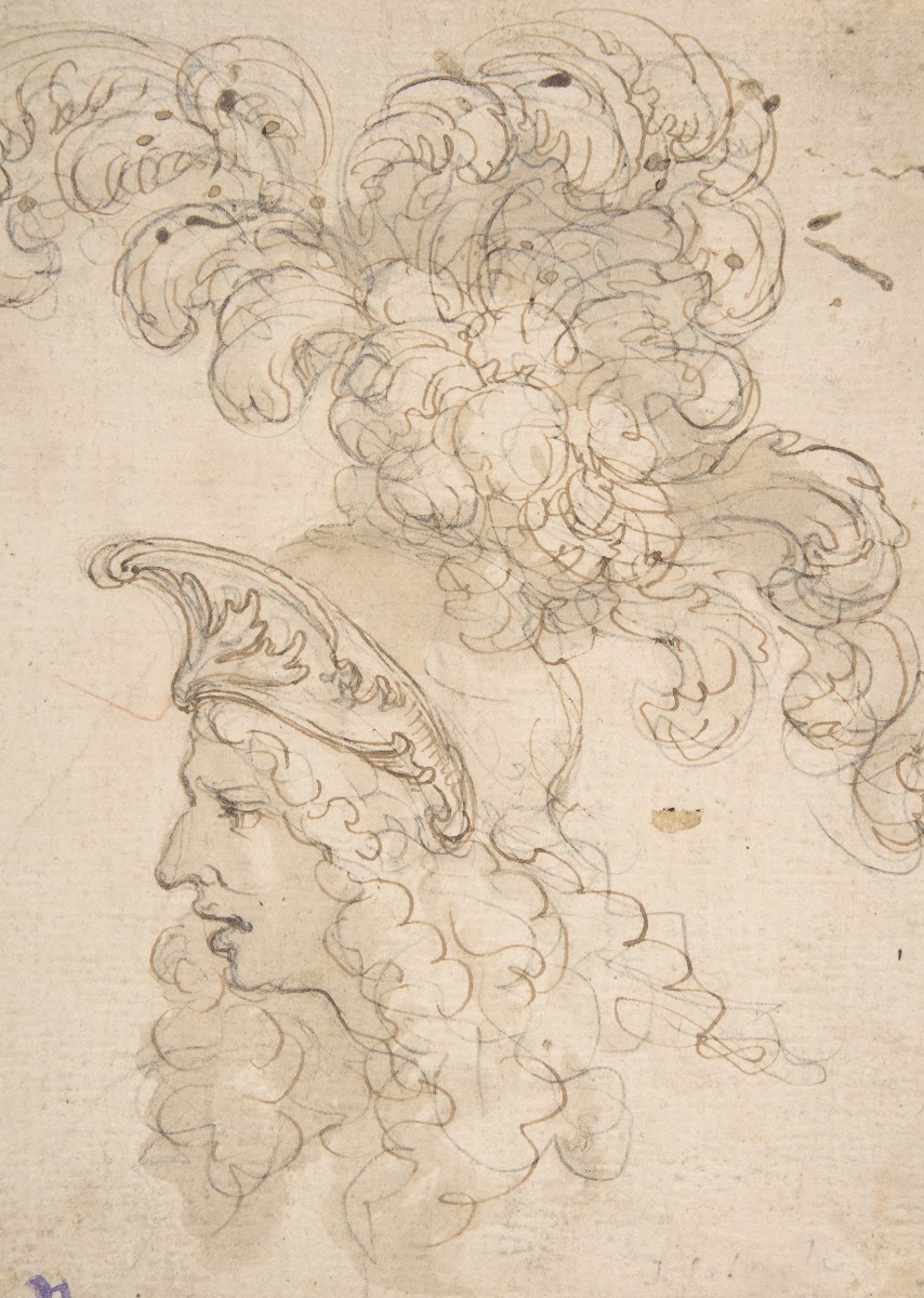 Design for a Helmet with an Elaborate Plume 16521725