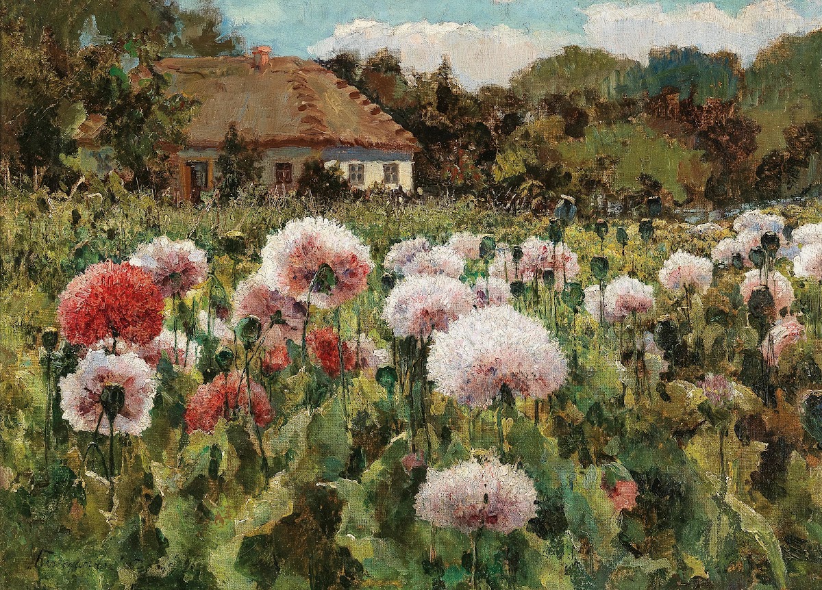 A Blossoming Garden with Poppies 1896