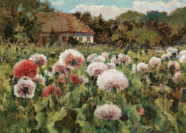 A Blossoming Garden with Poppies 1896