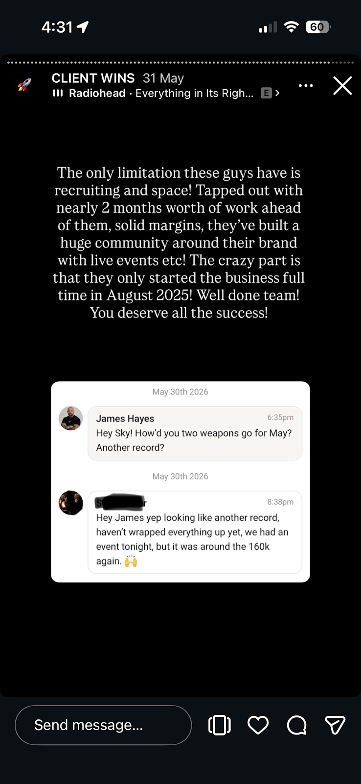 Client win