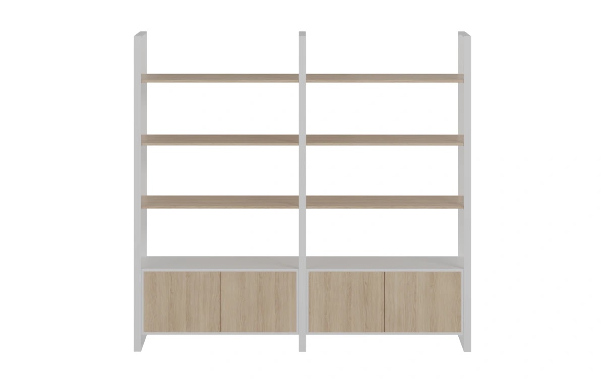 RADAR Color Medium Display Shelf With Four-Door Bottom Cabinet