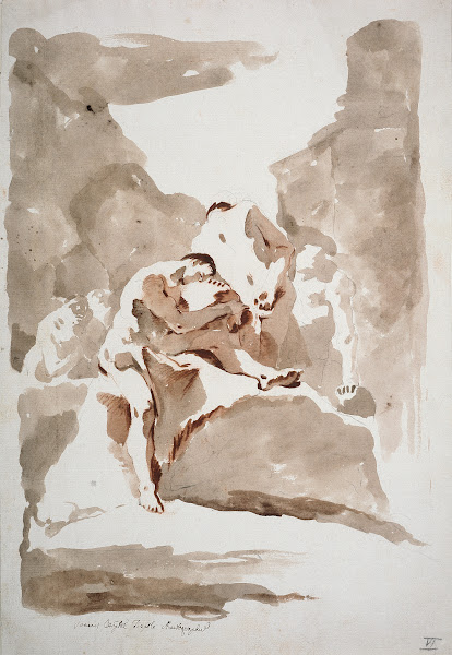 Vier Akte in einer Landschaft ca 1720  1725