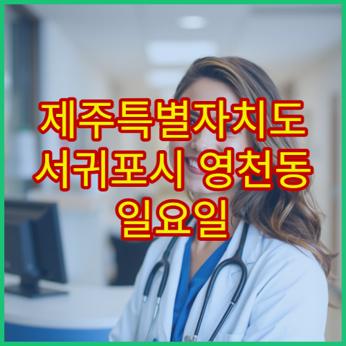 제주특별자치도 서귀포시 영천동 일요일 문 여는 약국 운영시간 확인