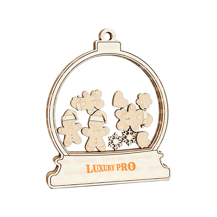 Double - layer Wooden Acrylic Pendant
