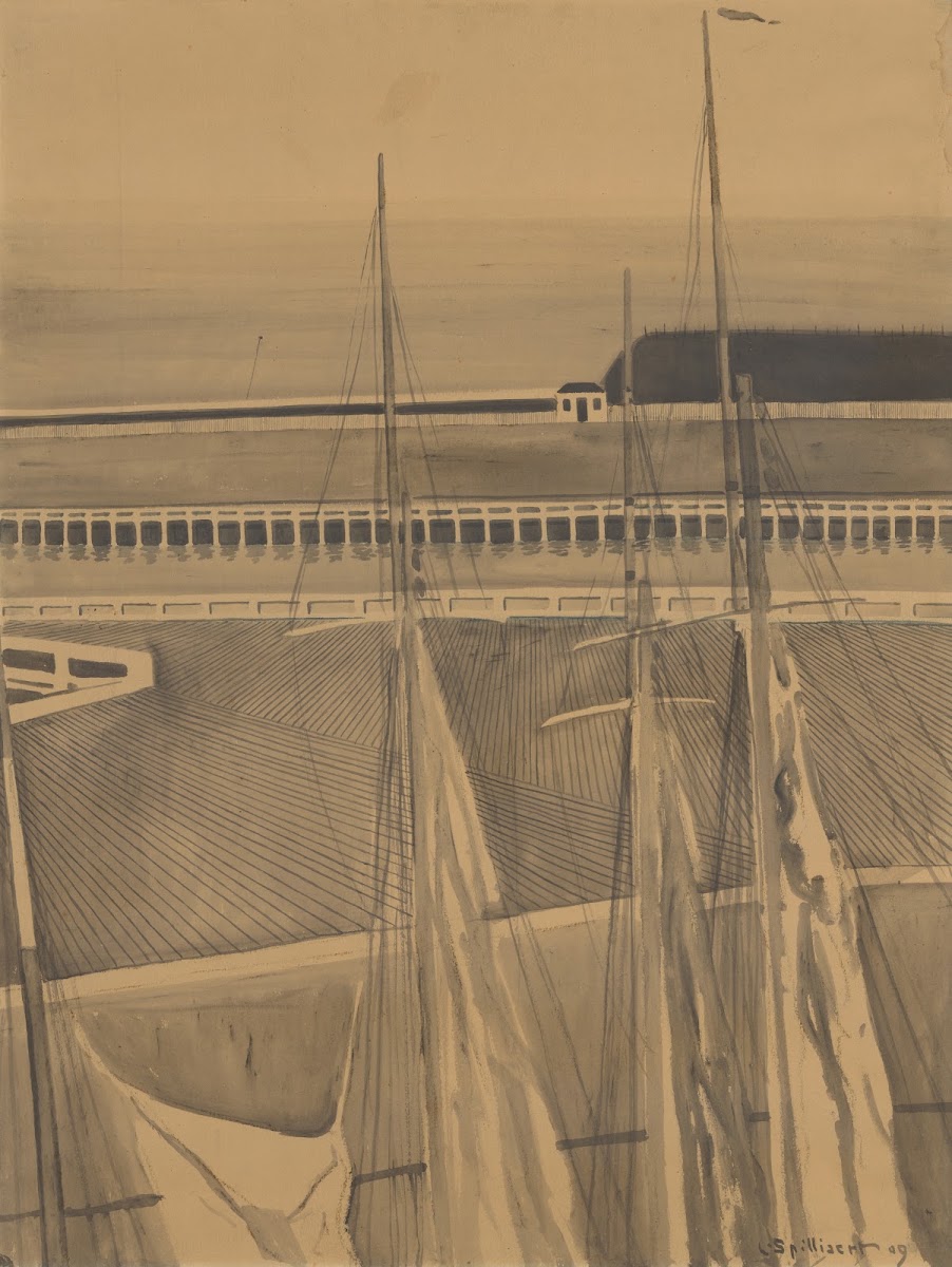 De haven te Oostende 1909