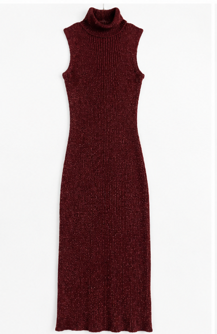 Rochii - Rochie roșie Panacher cu sclipici - S/M