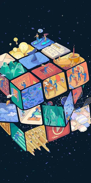 Abstract Art, Rubik'S Cube, Illustration, Digital Art 2K Wallpaper Background