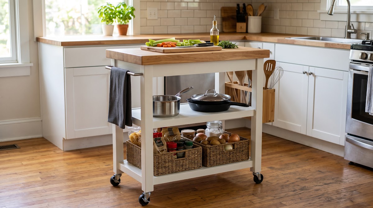 Best Small Kitchen Island Carts for Apartments (2026) - BEST COMPACT — IN CONTEXT