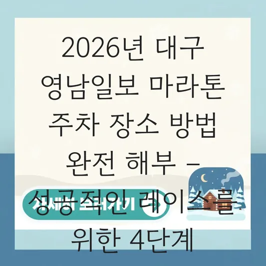 대구 영남일보 마라톤 주차 장소 방법