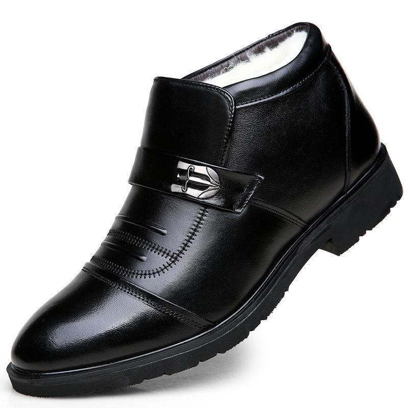 Herren-Winterstiefel, gefüttert, rutschfest, Business-Casual