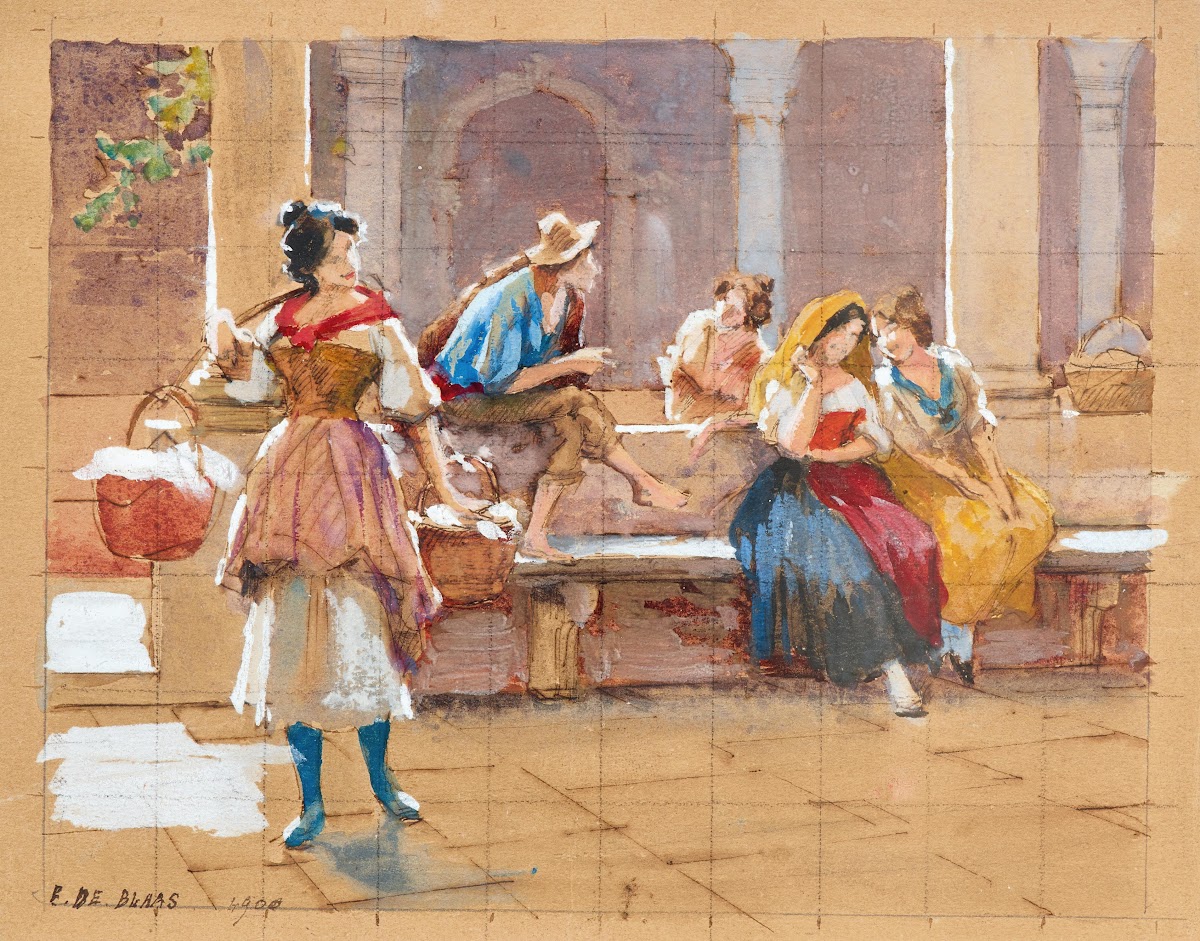 Gossip Study for il Pettegolezzo 1900