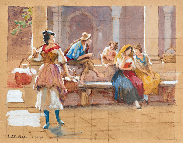 Gossip Study for il Pettegolezzo 1900