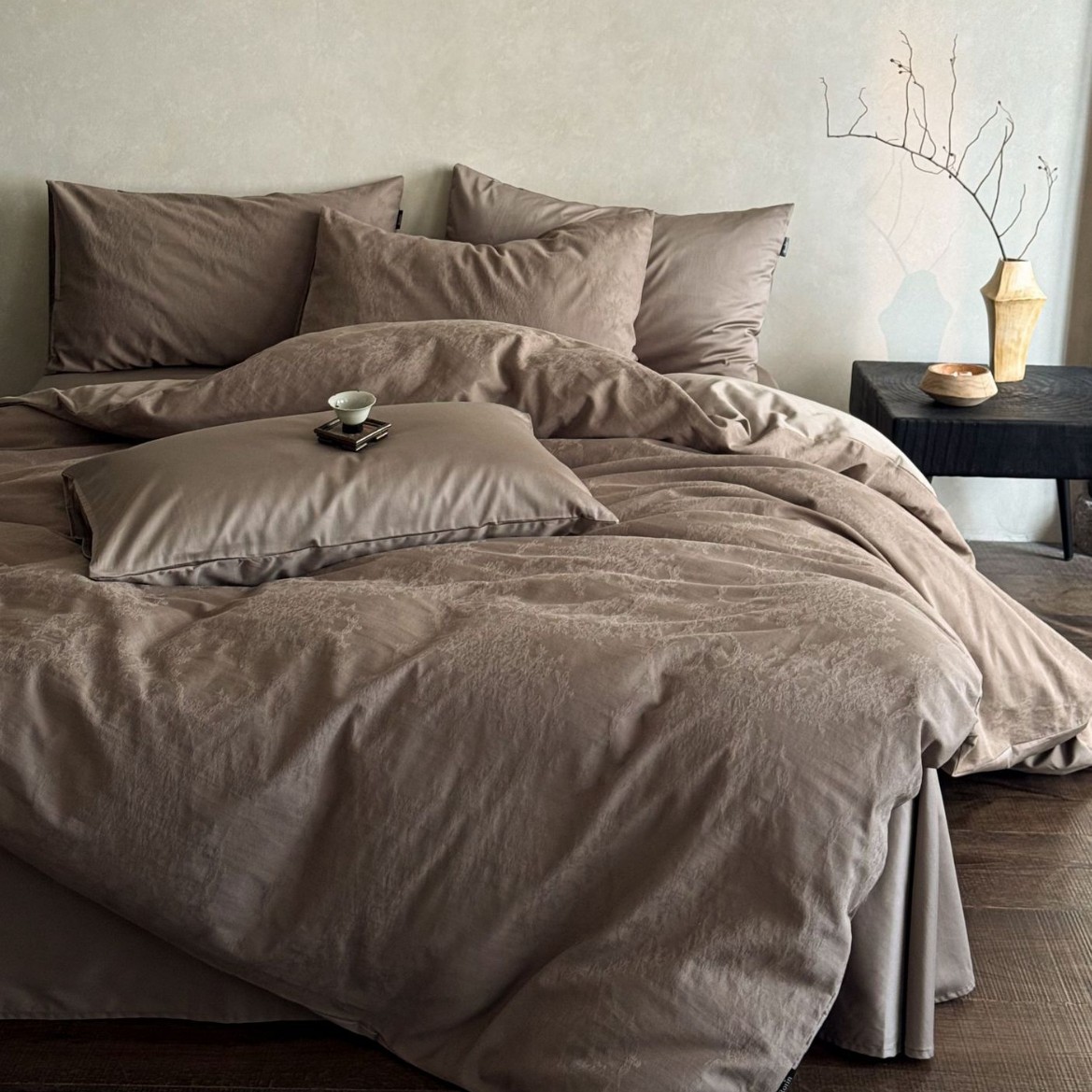 Langstapel-Baumwoll-Bettwäsche, Satin, Jacquard