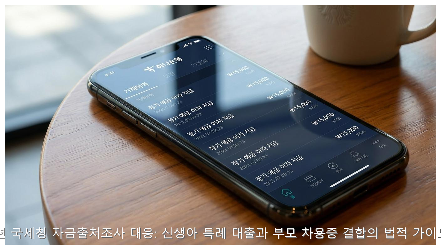 2026년 국세청 자금출처조사 대응: 신생아 특례 대출과 부모 차용증 결합의 법적 가이드라인 핵심 안내 및 분석 인포그래픽 (8)