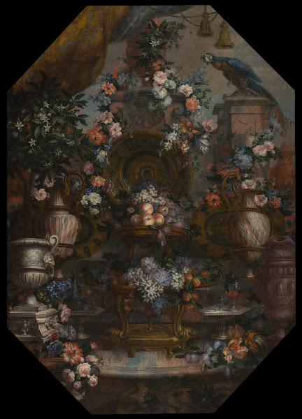 Large Flowerpiece with Precious Urns