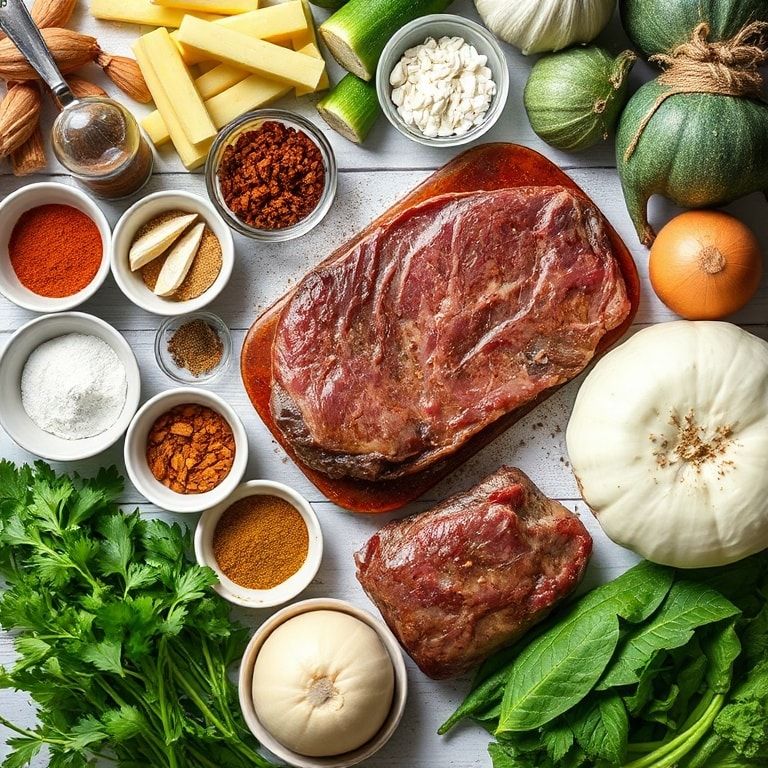 Ingredients for Savory Steak and Onion Pie Recipe Easy Classic British Pub Food Guide – Homemade Comfort in 40 Min