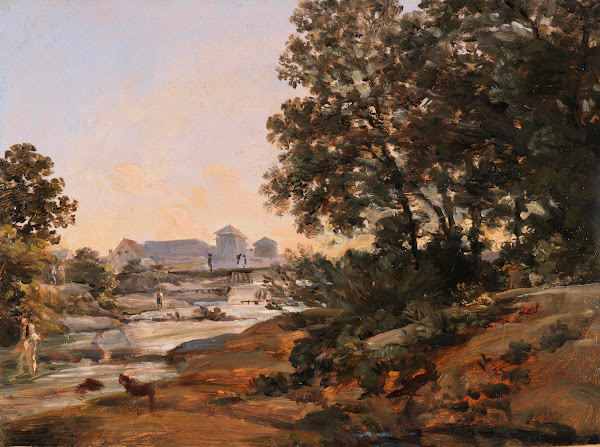 Praterinsel mit Isarbett München 1820
