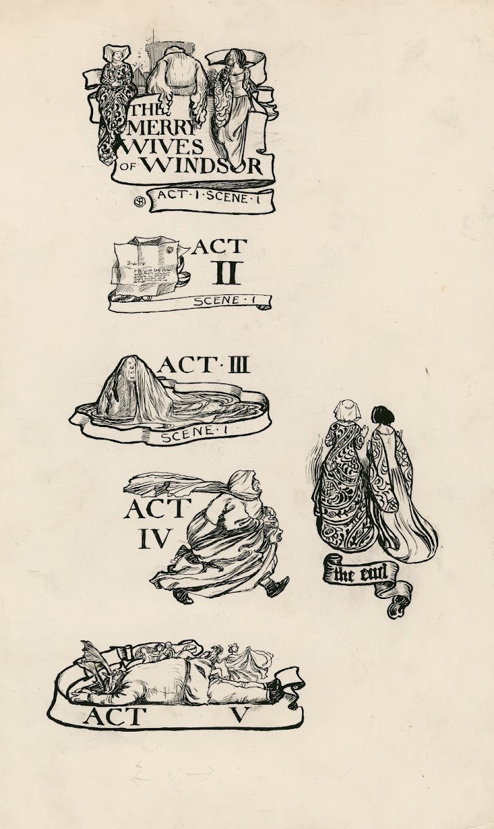 Merry wives of Windsor Headings 1900