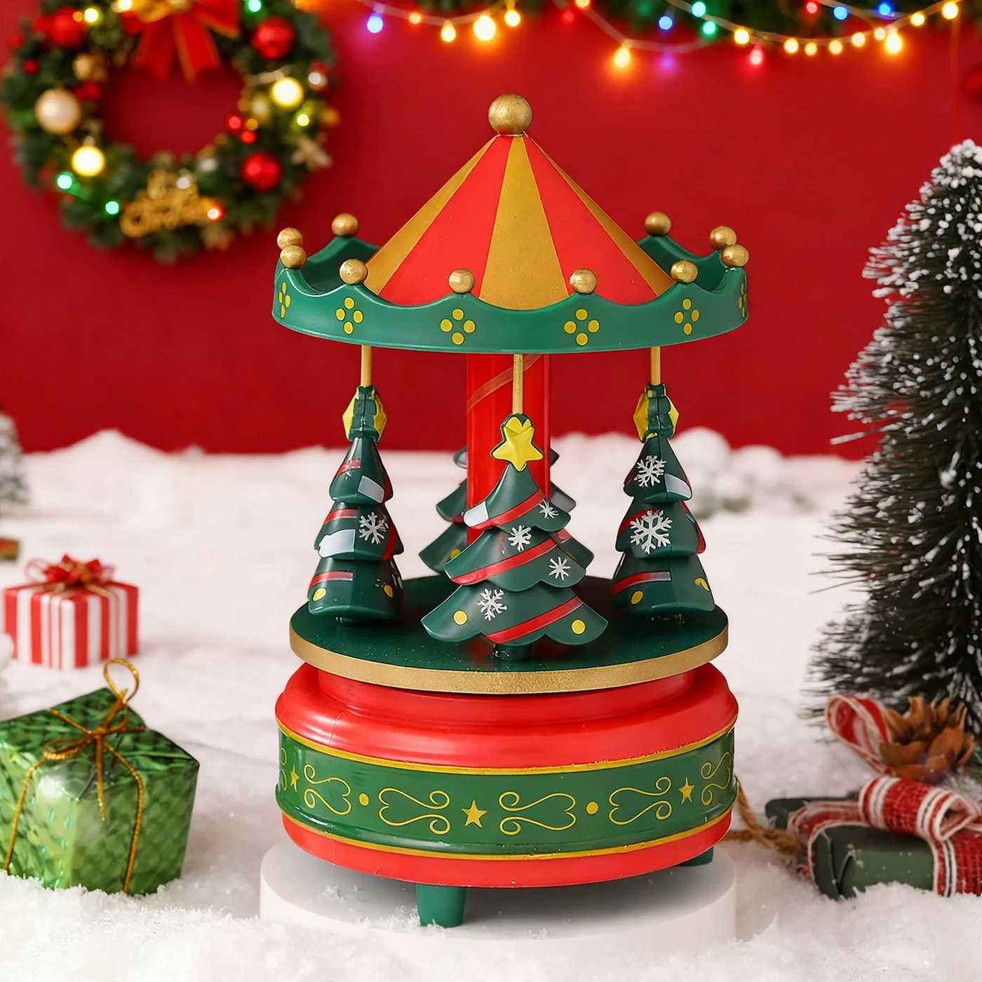 Classic carousel music box for festive occasions