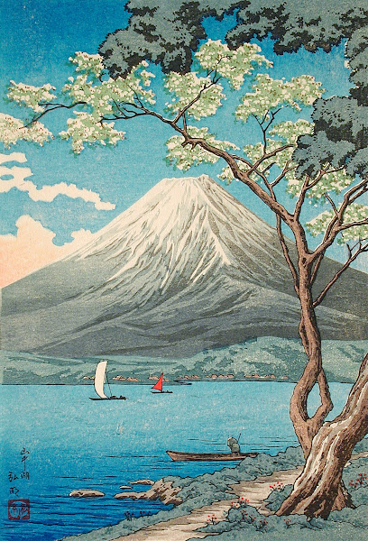 Mount Fuji from Lake Yamanaka 1936