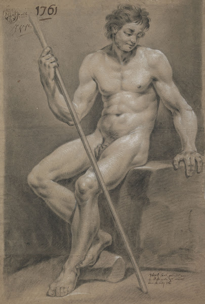 Seated male nude 1761