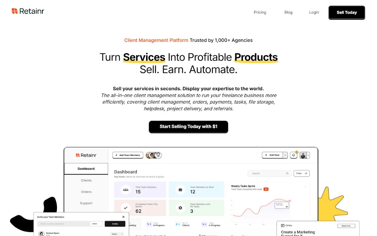 Captura de Retainr.io v2