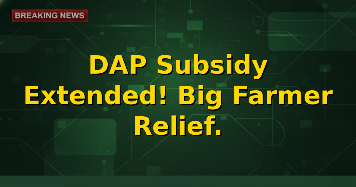 Image depicting a farmer in a field, symbolizing agricultural support through DAP subsidy extension