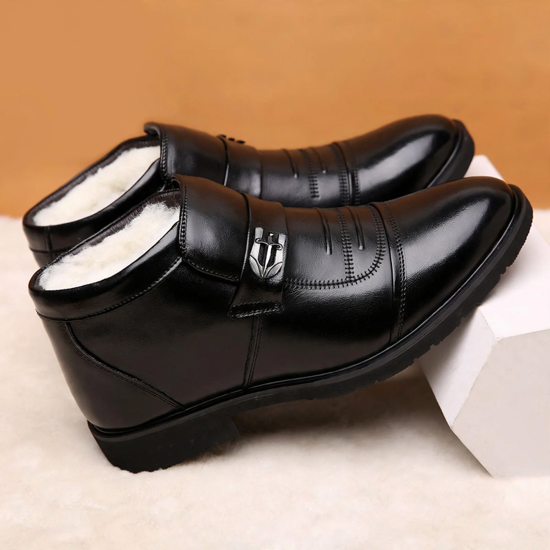 Herren-Winterstiefel, gefüttert, rutschfest, Business-Casual